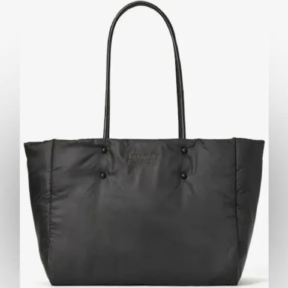 Kate Spade Black Leather Tote Structured Design